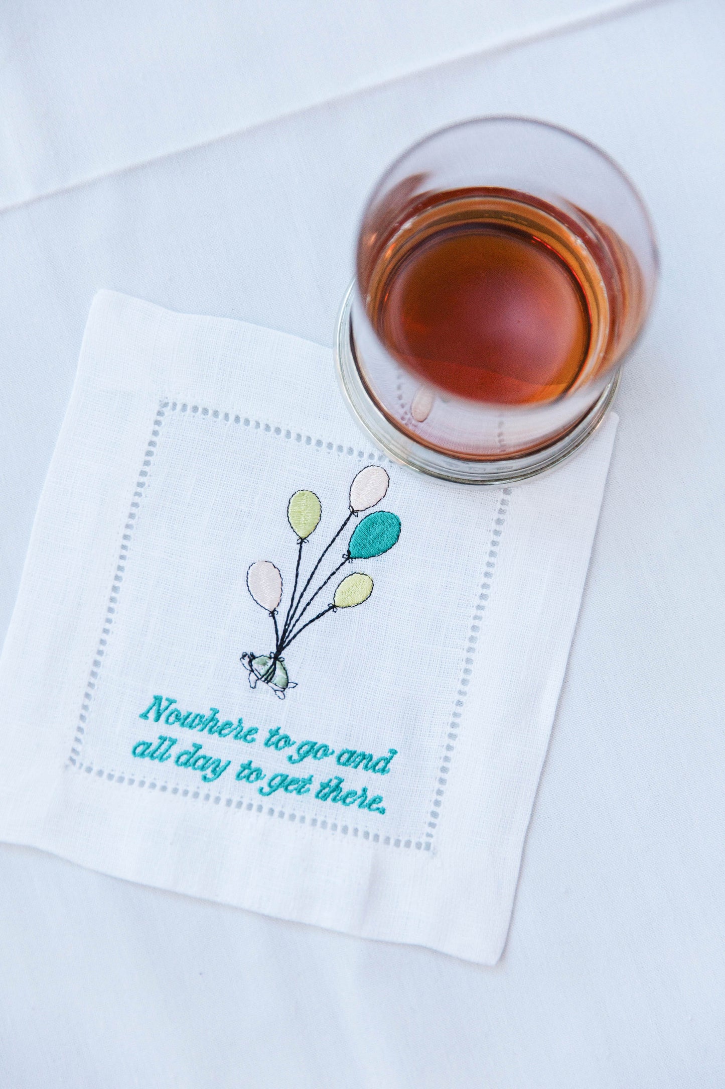 Commander’s Palace Embroidered Linen Cocktail Napkins (Set of Four)