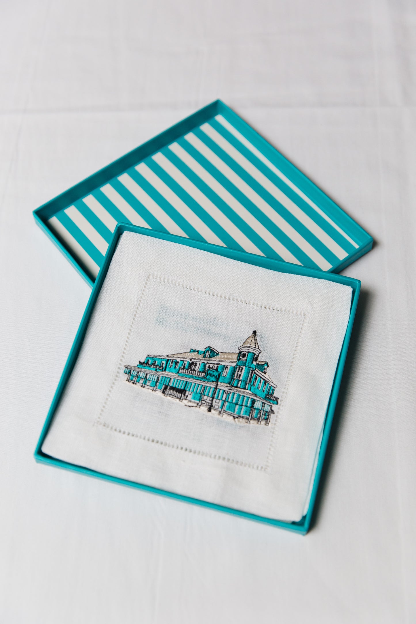 Commander’s Palace Embroidered Linen Cocktail Napkins (Set of Four)