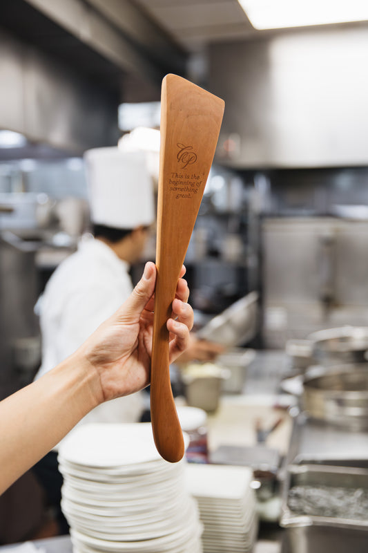 HAND-CRAFTED CHERRY WOOD ROUX SPOON