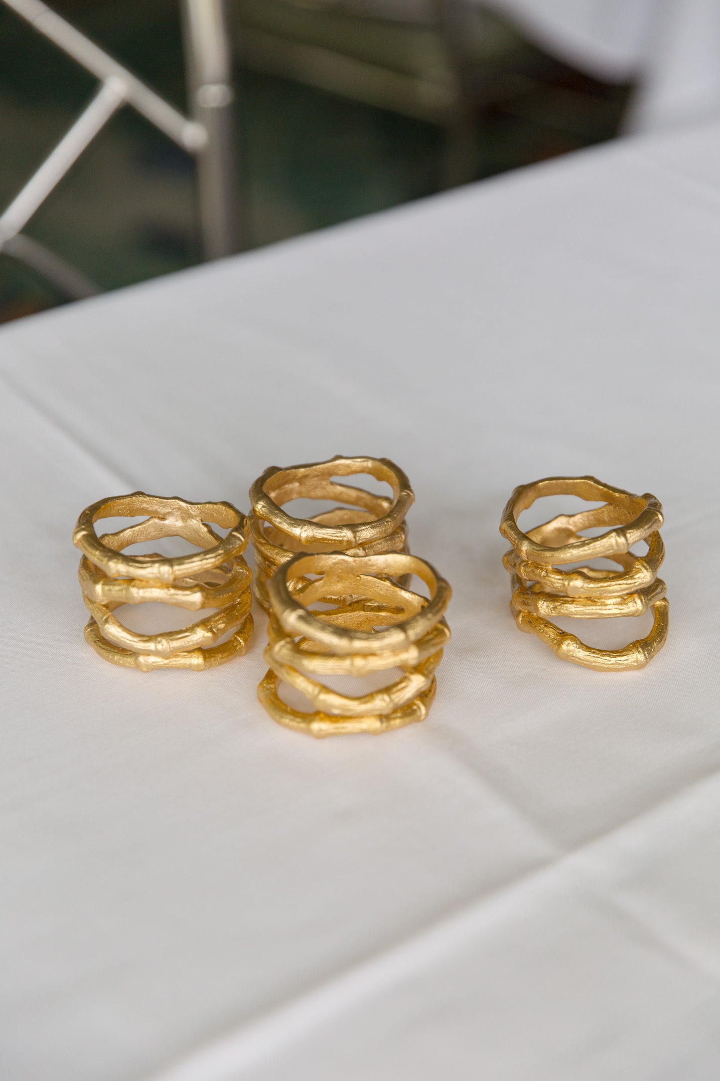 Bamboo Napkin Rings – Gold (Set of 4)