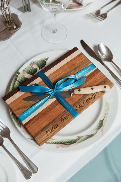 Bar Cutting Board with Citrus Knife Bundle