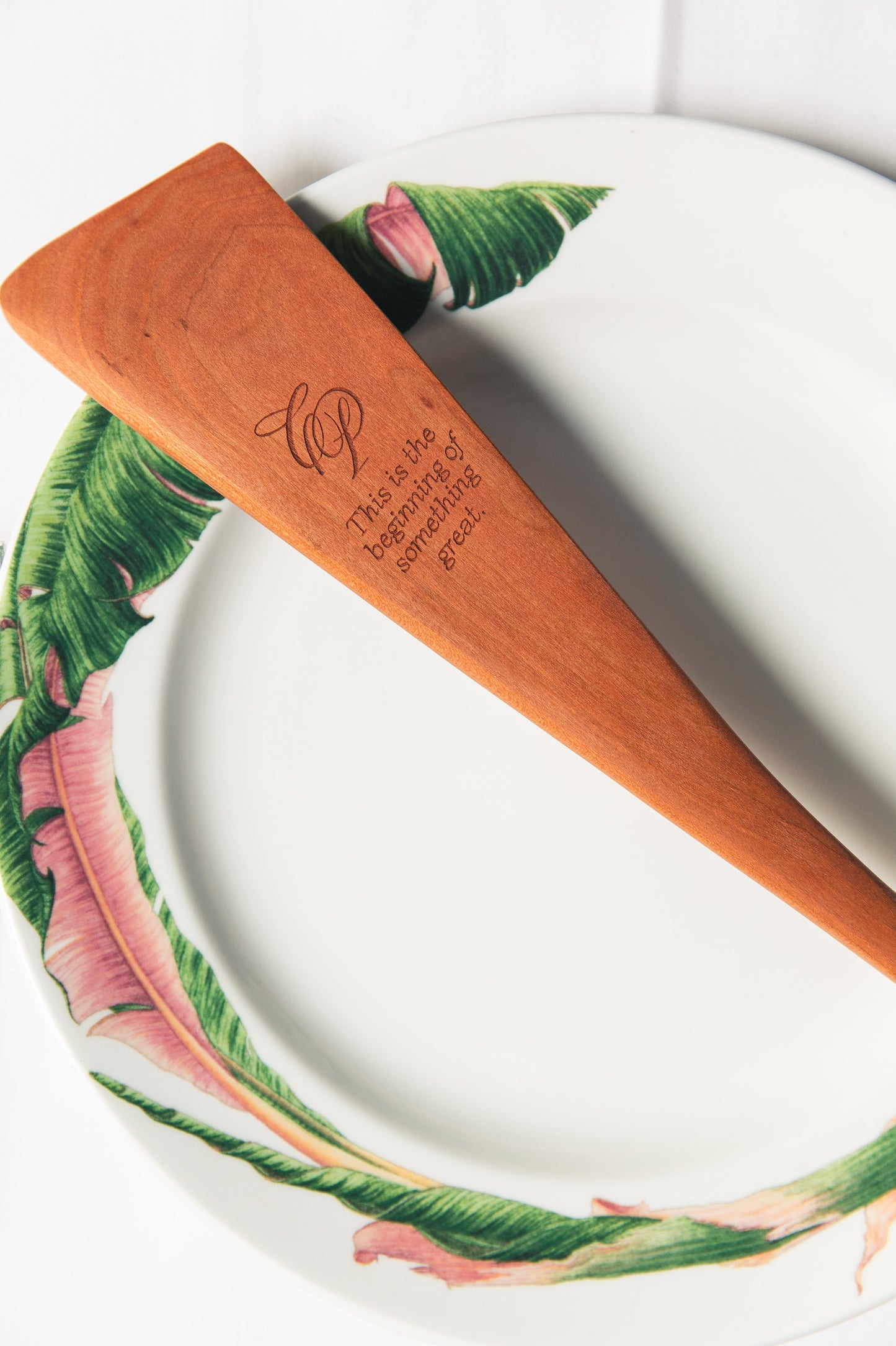 HAND-CRAFTED CHERRY WOOD ROUX SPOON