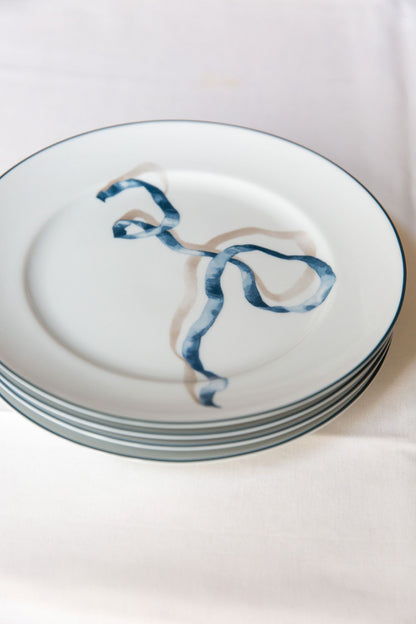 BLUE RIBBON DESSERT PLATES (SET OF FOUR)