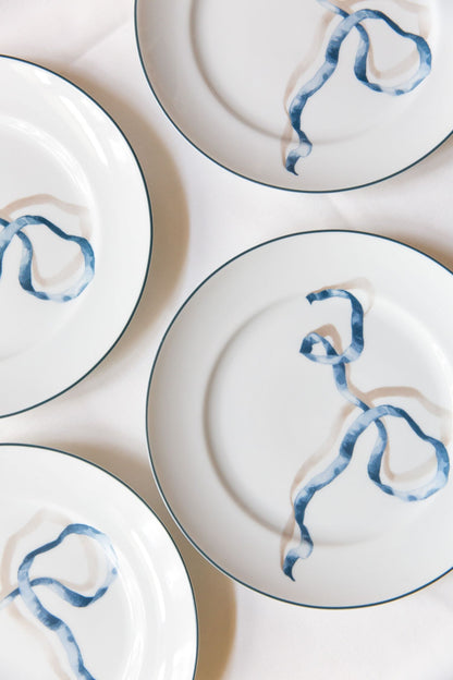 BLUE RIBBON DESSERT PLATES (SET OF FOUR)